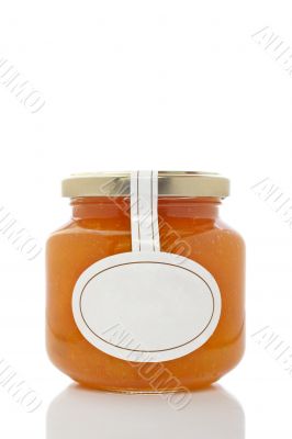 Apricot glass jar