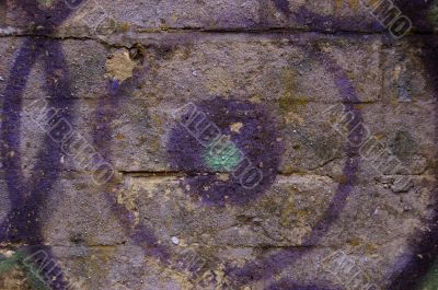 graffiti on brick wall