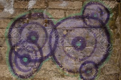 graffiti on brick wall