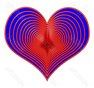 Red and Blue Heart