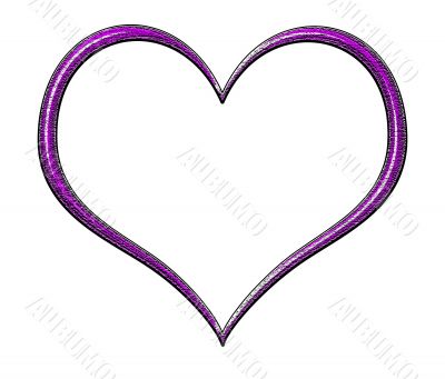 Purple Textured Heart Frame