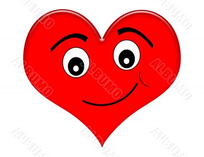Cartoon Heart with Smile