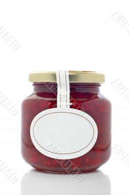 Strawberry glass jar