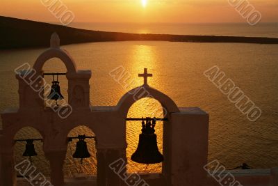 Sunset on Santorini, Greece