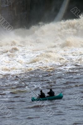 Fishing under the dam