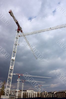 crane and clouds