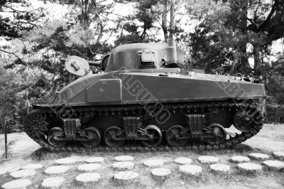 sherman tank side view