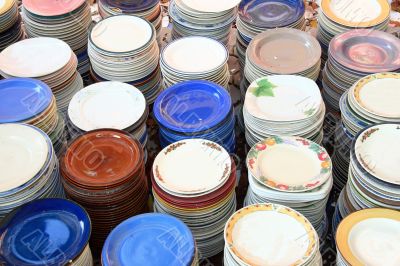 colorful plates
