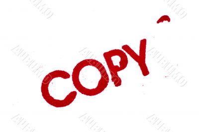 Copy: Rubber Stamp Print Isolated