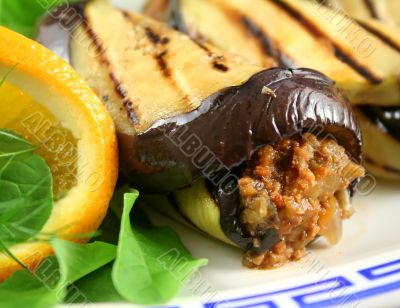 Aubergine Beef Roll