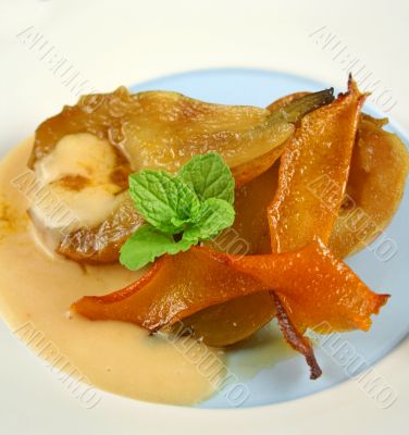 Orange Zest Poached Pears