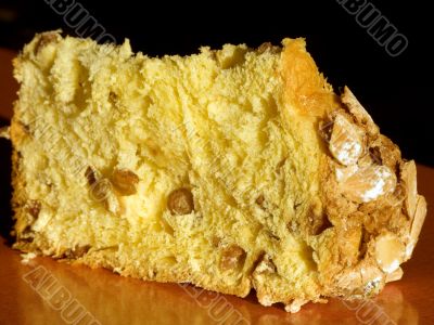 Slice of panettone