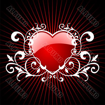 glossy red hearth
