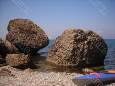 Rocks and Boat