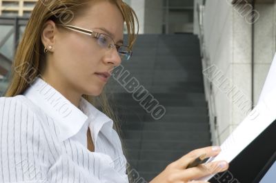 Business woman outdoors