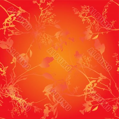 golden floral tile