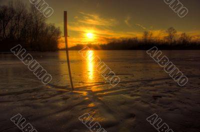 Katana in ice