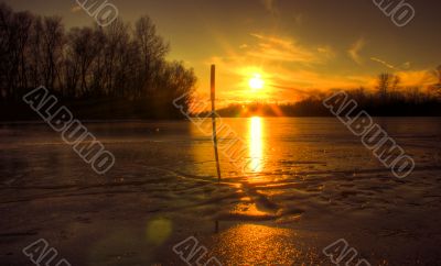 Katana in ice