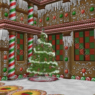 Background Gingerbread House