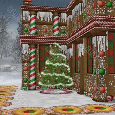 Background Gingerbread House