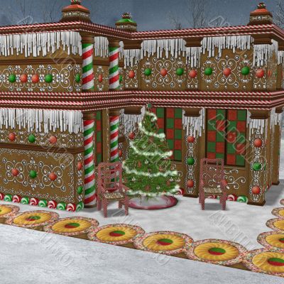 Background Gingerbread House