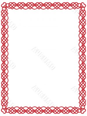 celtic border with red hearts