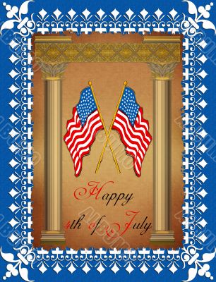 Greeting Card - 4th July