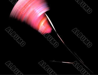 Abstract Red Rose Against a Black Background