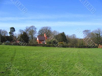 Village Green in Cheshire Village of Aldford