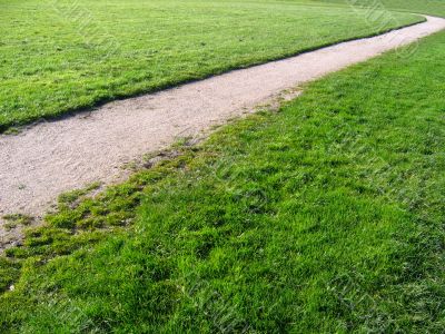Path Across Village Green in Cheshire Village of Aldford