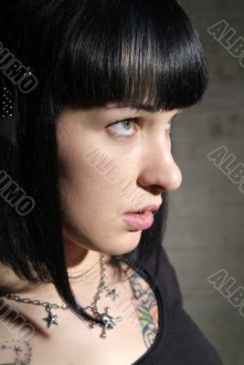 woman with surprised view