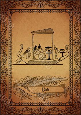 Parchment with egyptian elements