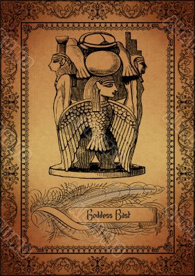 Parchment with egyptian elements