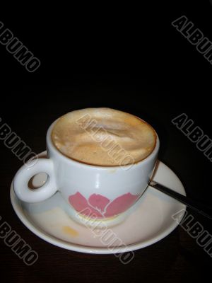 Cappuccino Against Black
