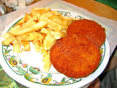 Fishcake and Chips