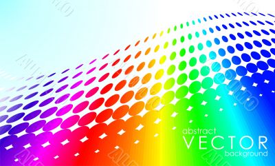 abstract vector background with rainbow