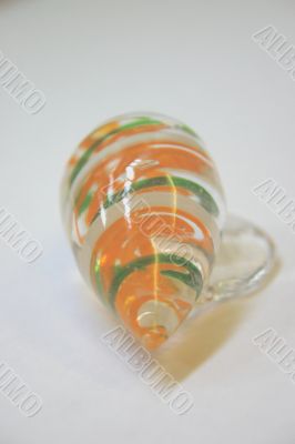 Orange and Green Shell Paperweight