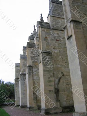 Support Butresses of an English Cathedral