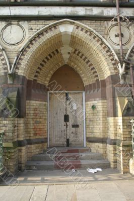 Door of Derelict Schoolhouse