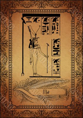 Parchment with egyptian elements