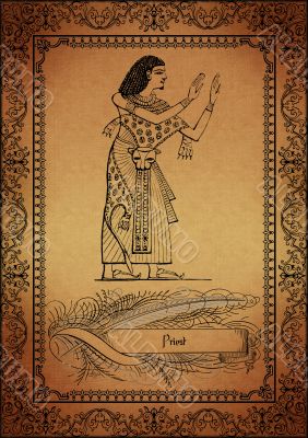 Parchment with egyptian elements
