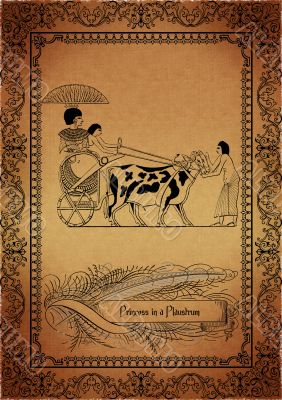Parchment with egyptian elements