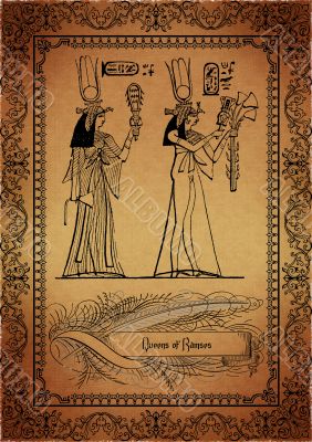 Parchment with egyptian elements