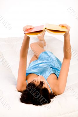 Reading my book in bed