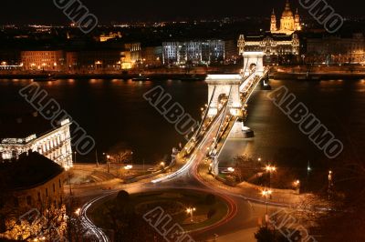 Chainbridge at night