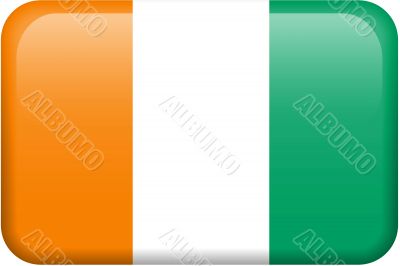 Cote D`Ivoire Flag Button