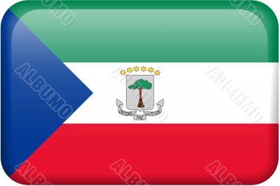 Equatorial Guinea Flag Button