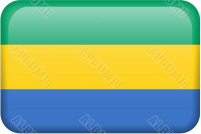 Gabon Flag Button