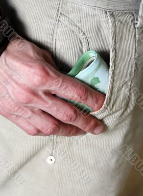 Pocket with money