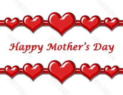 Mother`s Day Greeting with Hearts